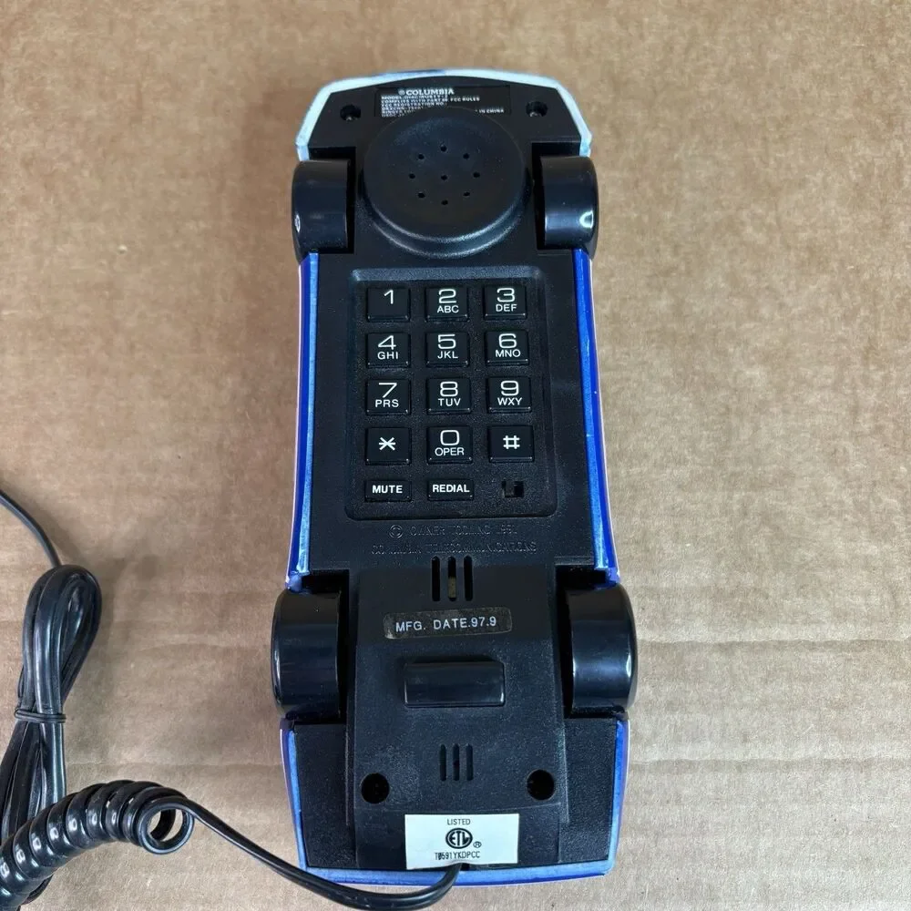 Vintage 1991 Rusty Wallace Miller Lite Nascar Phone - Untested, Columbia,